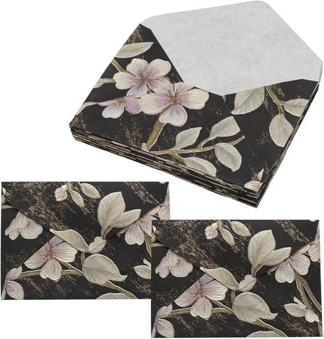 20 قطعة مظاريف زهرية عتيقة مقاس 4 × 6 مقاس A6 مظاريف بيضاء جميلة لبطاقات الدعوات in Kuwait