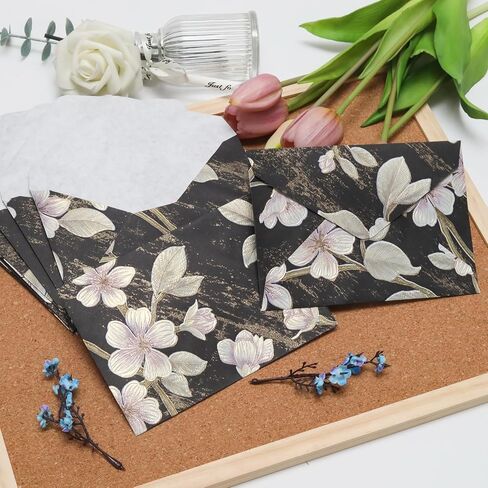 20 قطعة مظاريف زهرية عتيقة مقاس 4 × 6 مقاس A6 مظاريف بيضاء جميلة لبطاقات الدعوات in Kuwait