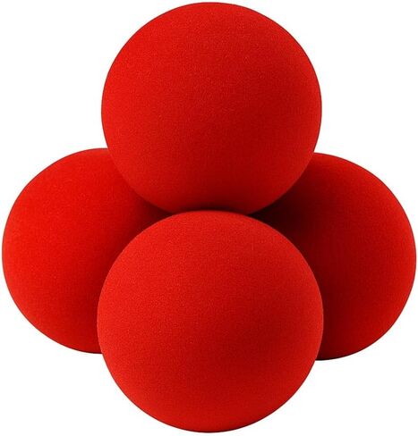 MilesMagic Magician's Set of 4 Close Up Classical Sponge Balls 4.5cm Soft & Funny Street Comedy Stage Magic Trick (Red) in Saudi Arabia