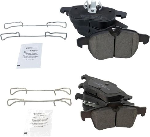 Front and Rear Brake Pad Set Ceramic Hardware Compatible with 2003 Saab 9-3 in Saudi Arabia