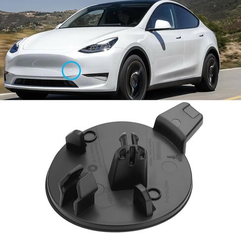 eMagTech Front Bumper Tow Hook Cover 1493746-00-A Compatible with Tesla Model Y 2020-2022, Grey in Saudi Arabia