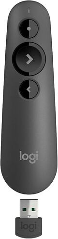 Logitech R500 Laser Presentation Remote Wireless Presenter, W126636324 (Remote Wireless Presenter Bluetooth/RF Graphite Logitech R500 Laser Presentation Remote, Bluetooth/RF,) in Saudi Arabia