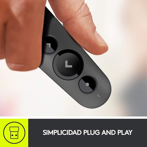 Logitech R500 Laser Presentation Remote Wireless Presenter, W126636324 (Remote Wireless Presenter Bluetooth/RF Graphite Logitech R500 Laser Presentation Remote, Bluetooth/RF,) in Saudi Arabia