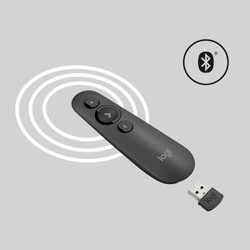 Logitech R500 Laser Presentation Remote Wireless Presenter, W126636324 (Remote Wireless Presenter Bluetooth/RF Graphite Logitech R500 Laser Presentation Remote, Bluetooth/RF,) in Saudi Arabia