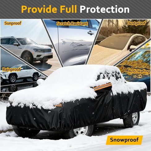 Truck Cover Custom Fit for Ford Ranger & Ranger Raptor 2019-2025, SuperCrew 5' & SuperCab 6ft Beds, 10 Layers All Weather Outdoor Pickup Car Truck Full Covers for Snow Hail Rain Dust Sun UV Protection in Saudi Arabia