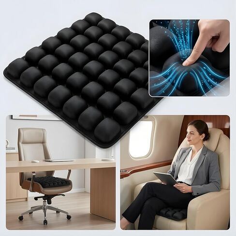 1Pcs Seat Cushion, Travel Cushion Airplane Seat - Inflatable Airplane Seat Cushion for Travel.Suitable for Long Distance Sedentary People to Use,Easy to Carry, 3D Inflatable Airbag is Ergonomic in Saudi Arabia