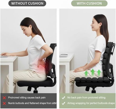 1Pcs Seat Cushion, Travel Cushion Airplane Seat - Inflatable Airplane Seat Cushion for Travel.Suitable for Long Distance Sedentary People to Use,Easy to Carry, 3D Inflatable Airbag is Ergonomic in Saudi Arabia