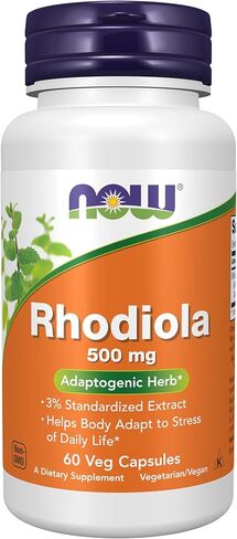 NOW Supplements, Rhodiola 500 mg, 120 Veg Capsules in Saudi Arabia