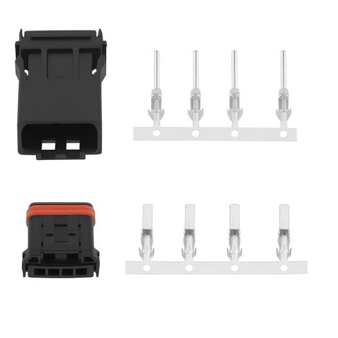 5-Piece Set of 4-Pin Motorcycle and Automotive Wiring Harnesses with Terminals, 4-Wire Male/Female Plug Connectors, Models MX19004S51 and MX19004P51 in Saudi Arabia