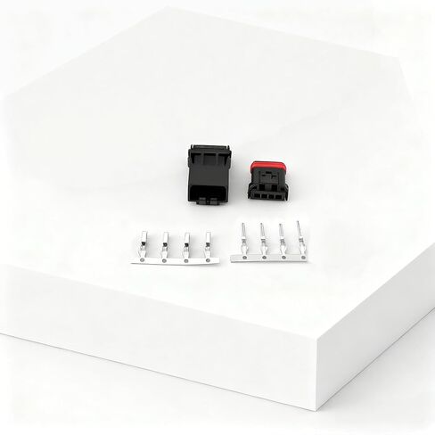 5-Piece Set of 4-Pin Motorcycle and Automotive Wiring Harnesses with Terminals, 4-Wire Male/Female Plug Connectors, Models MX19004S51 and MX19004P51 in Saudi Arabia
