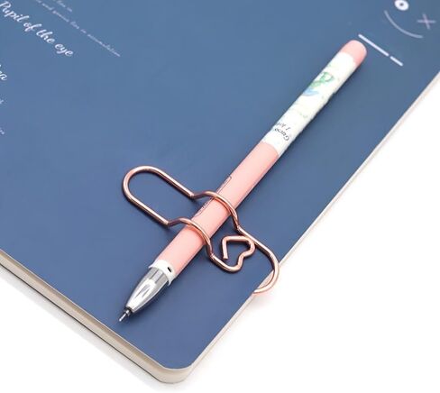 Metal Pen Holder with Heart Design - Beautiful Multi-Functional Large - Sized Pencil Rack for Notebooks and Diaries, 6PCS in Saudi Arabia