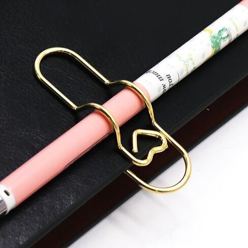 Metal Pen Holder with Heart Design - Beautiful Multi-Functional Large - Sized Pencil Rack for Notebooks and Diaries, 6PCS in Saudi Arabia