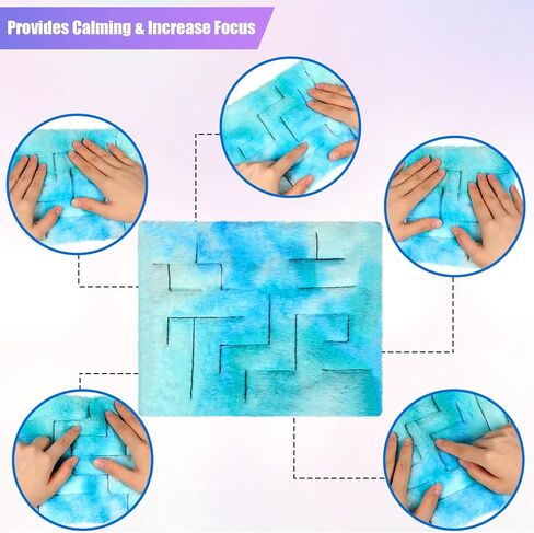 Frienda 2 حزمة من حصيرة المتاهة الرخامية تململ الألعاب الحسية اللمسية ألعاب تخفيف التوتر وتخفيف القلق وتهدئة الحصير للفصول المدرسية وتقليل القلق والتوتر وتحسين التركيز (نمط حيوي، 8.7 × 6.3 بوصة) in Kuwait