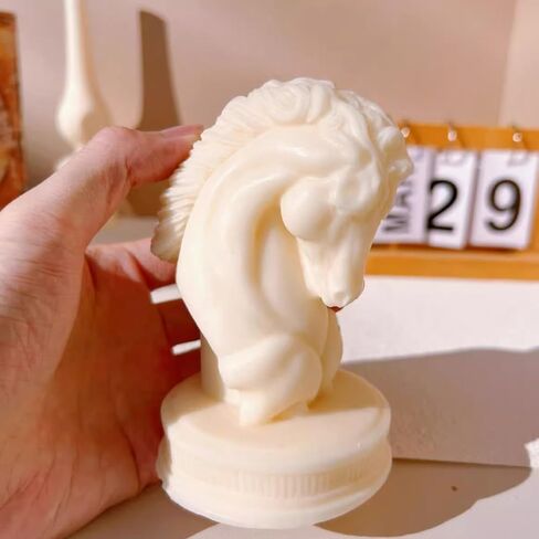 Large Horse Silicone Mold Animal Horse Candle Silicone Mold 3D Horse Head Resin Casting Mold for Home Decor in Saudi Arabia
