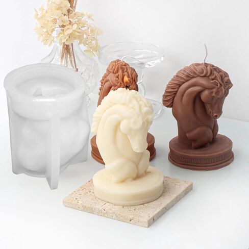 Large Horse Silicone Mold Animal Horse Candle Silicone Mold 3D Horse Head Resin Casting Mold for Home Decor in Saudi Arabia
