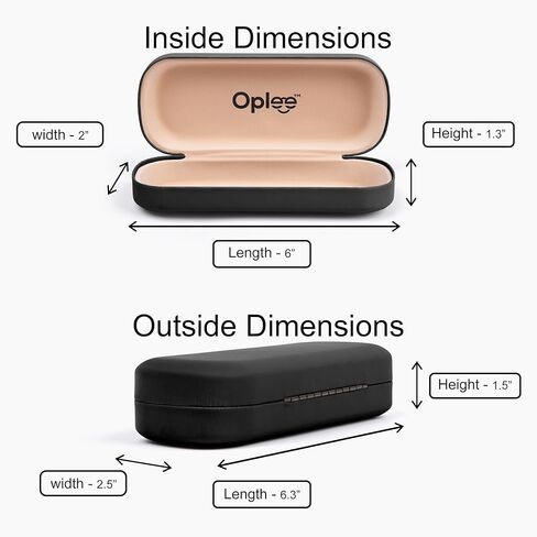 Oplee™ Hard Shell Eyeglass Case with Grey Microfiber Cloth in Saudi Arabia