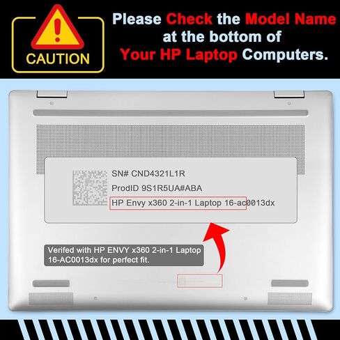 حافظة شفافة لجهاز الكمبيوتر المحمول HP Envy x360 مقاس 16 بوصة 2 في 1 (2024/2025) متوافقة مع سلسلة 16-ACxxxx / 16-ADxxxx، هيكل صلب فائق النحافة وخفيف الوزن ومقاوم للخدش، شفاف in Kuwait