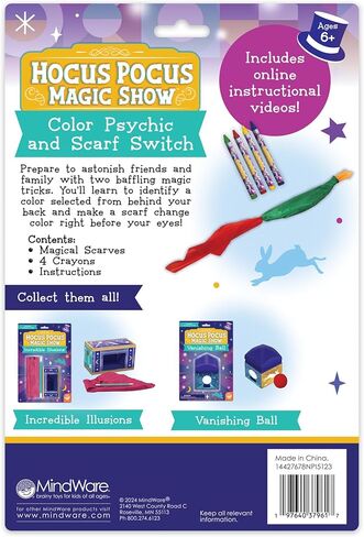MindWare Hocus Pocus Magic Show Color Psychic and Scarf Switch Magic Tricks in Saudi Arabia