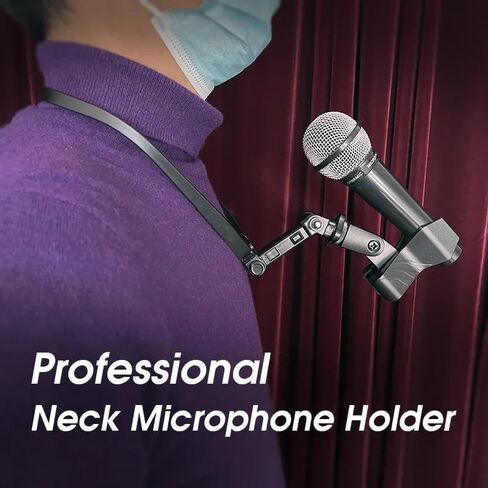 SUMAG Professional Neck Microphone Holder Magic Tricks Adjustable for Professional Magicians Accessories Stage Illusions Gimmicks Props in Saudi Arabia