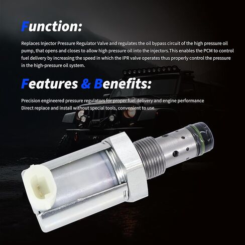 6.0 IPR Valve with Socket 6.0 Powerstroke Injector Pressure Regulator Compatible with 2003 2004 2005 2006 2007 2008 2009 2010 Ford Excursion Super Duty F250 F350 F450 F550 E350 E450 6.0L Diesel in Saudi Arabia