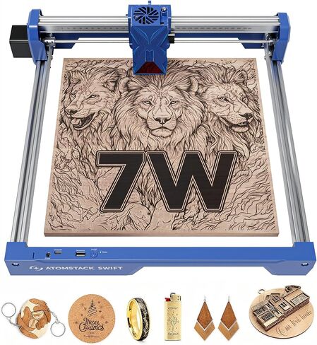 ATOMSTACK 12W Laser Engraver، A10 PRO V2 Laser Cutter، 0.06mm آلة نقش ليزر عالية الدقة للخشب والمعادن، الأكريليك الداكن، الزجاج، الجلود، منطقة النقش 15.7 "x15.7" in Kuwait
