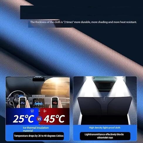 Fit for JETOUR T2 Shanhai T2 Traveller 2024 2025 2026,Windshield Sun Shade,Black Portable Car Windshield Sun Shade,Easy to Use in Saudi Arabia