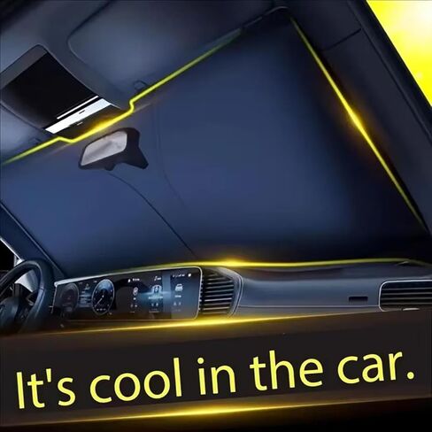 Fit for JETOUR T2 Shanhai T2 Traveller 2024 2025 2026,Windshield Sun Shade,Black Portable Car Windshield Sun Shade,Easy to Use in Saudi Arabia
