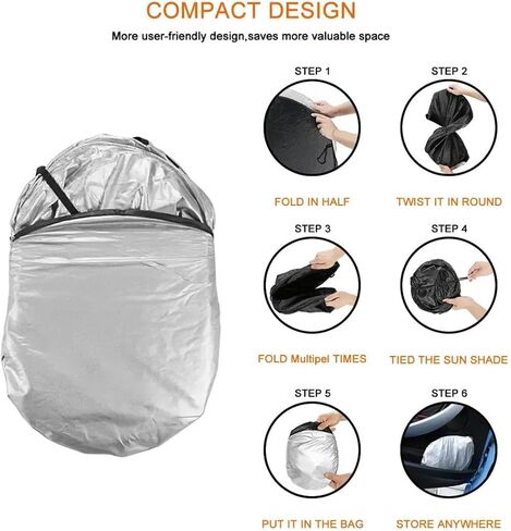 Fit for JETOUR T2 Shanhai T2 Traveller 2024 2025 2026,Windshield Sun Shade,Black Portable Car Windshield Sun Shade,Easy to Use in Saudi Arabia