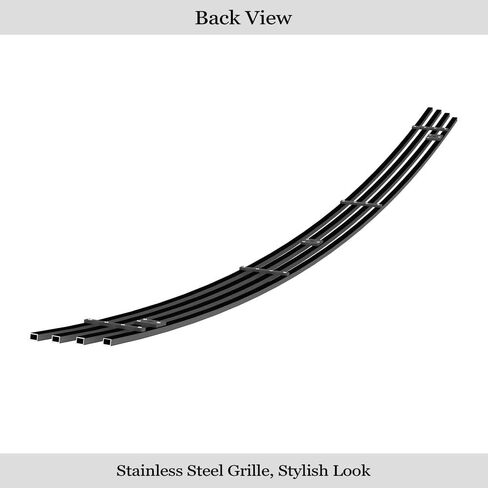 APS Compatible with Dodge Ram 1500 2002-2008 & 02-09 Ram 2500 3500 Lower Bumper Stainless Steel Black 8x6 Horizontal Billet Front Grill Grille Insert S18-J57356D in Saudi Arabia