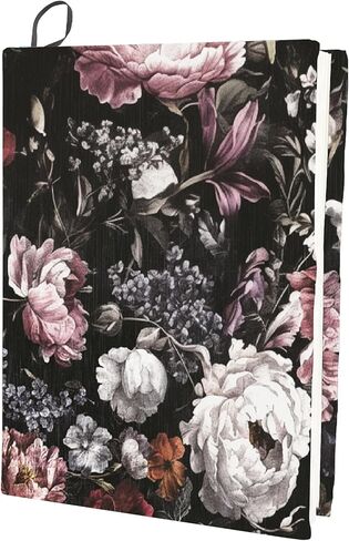 CRASPIRE Flower Book Cover Vintage Dark Floral Pattern Retro Elastic Book Sleeve Adjustable Reusable Washable Cloth Notebook Protector for Paperback Hardcover Bible Readers Gifts in Saudi Arabia