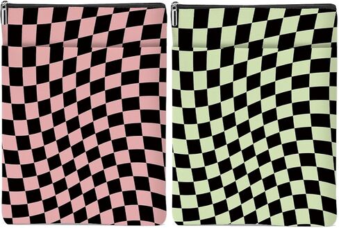 عبوة من قطعتين من غلاف الكتب المربعات الملونة من جيلينك، واقي الكتب، حقيبة الكتب، هدايا لمحبي الكتب، هدايا كتابية، غطاء مقاوم للماء مع سحاب، حقيبة هدايا ديكور مربعة للنساء والفتيات مدير عيد الميلاد in Kuwait