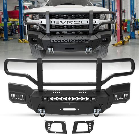 AUTOWIKI Front Hidden Winch Plate for 2019-2025 Chevy Silverado 1500, Winch Mounting Plate Accessories for 19-25 Silverado 1500, Black Hitch Mount Winch Plate (Exclude Diesel, ZR2 & 2019 LD Models) in Saudi Arabia