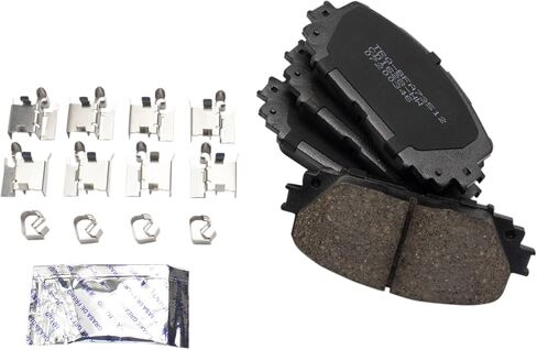 Front and Rear Brake Pad Set Ceramic Hardware Compatible with 2012-2017 Toyota Yaris in Saudi Arabia