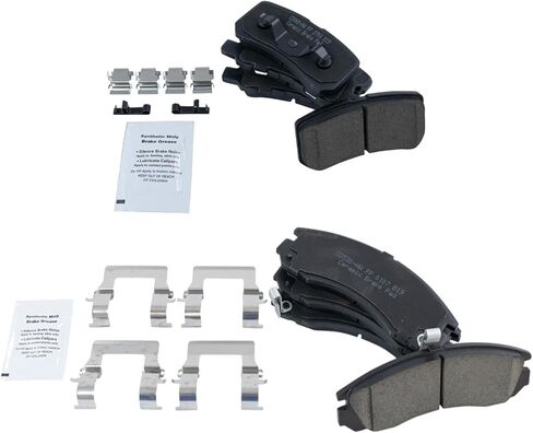 Front and Rear Brake Pad Set Ceramic Hardware Compatible with 2009-2011 2014 Mitsubishi Lancer 2000 Montero in Saudi Arabia