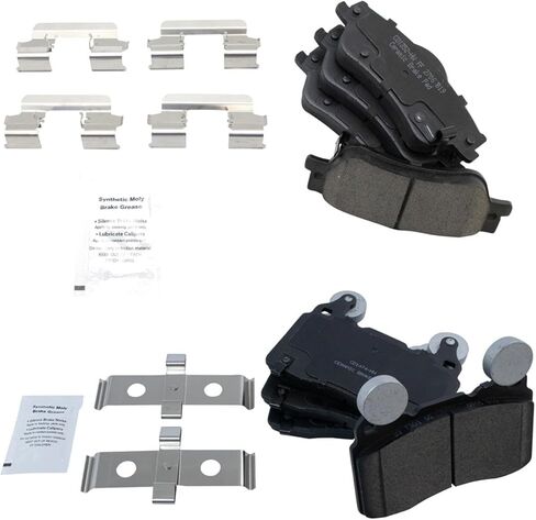 Front and Rear Brake Pads Ceramic Hardware Compatible with 2014 Chevrolet SS in Saudi Arabia