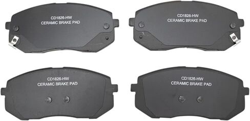 Front and Rear Brake Pad Set Ceramic Hardware Compatible with 2015 Hyundai Sonata in Saudi Arabia