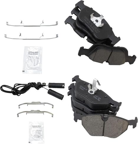 Front and Rear Brake Pad Set Ceramic Hardware Compatible with 1992-1995 BMW 318i 1996-1997 328iS in Saudi Arabia