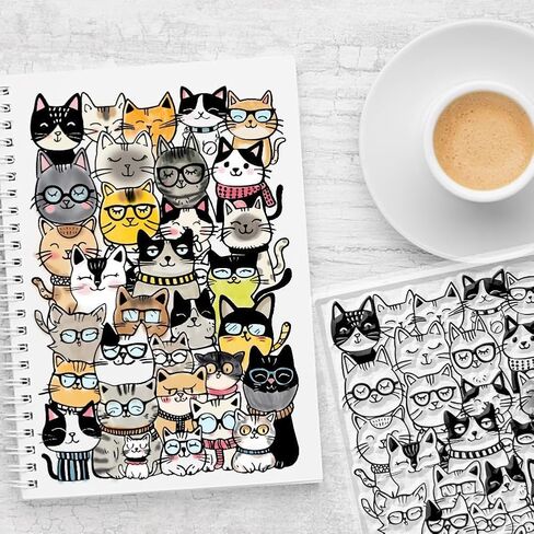 Cat Clear Stamps Silicone Stamps Cat Background Transparent Stamps for Card Making DIY Scrapbooking Photo Album Decoration, 4.3x6.3inch in Saudi Arabia