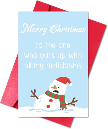 Double-Sided Funny December Birthday Card for Friend Family, Merry Christmas Gift Card for Him Her (I'm Sorry Your December Birthday Is Overshadowed by an Old Man with a Massive Sack) in Saudi Arabia
