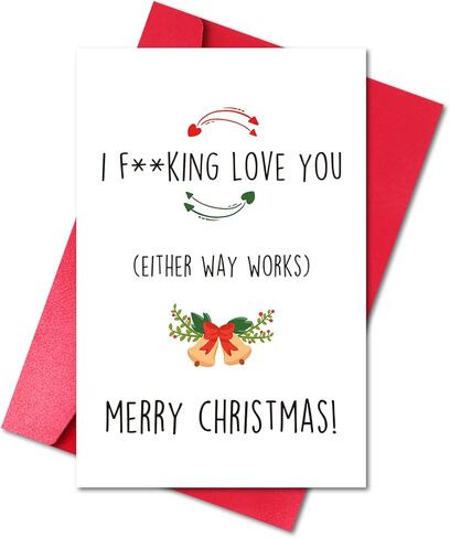 Double-Sided Funny December Birthday Card for Friend Family, Merry Christmas Gift Card for Him Her (I'm Sorry Your December Birthday Is Overshadowed by an Old Man with a Massive Sack) in Saudi Arabia