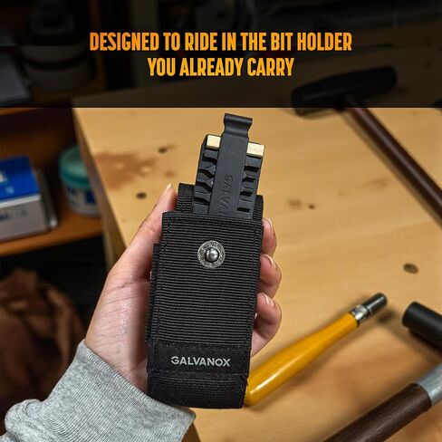 Galvanox Flat Bit-Shaped Wood Carpenter Pencils for Leatherman Multi-tools (Small, for Bit Slot) with Holder (10 Pack) in Saudi Arabia