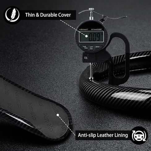 Aimato Customized Steering Wheel Cover for Toyota Camry 2018-2024/RAV4 2019-2025/Corolla 2020-2025/Avalon 2019-2022/Venza 2021-2024 Thin,Anti-Slip,Scratch-Resistant Exclusive Car Accessory for Toyota in Kuwait