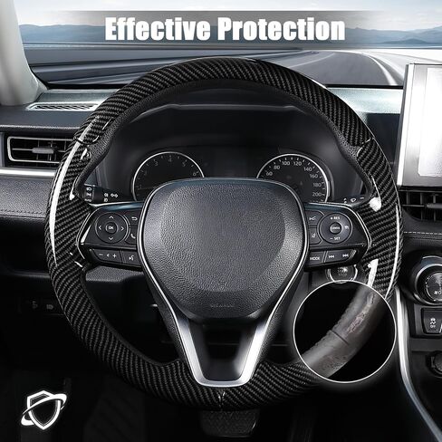 Aimato Customized Steering Wheel Cover for Toyota Camry 2018-2024/RAV4 2019-2025/Corolla 2020-2025/Avalon 2019-2022/Venza 2021-2024 Thin,Anti-Slip,Scratch-Resistant Exclusive Car Accessory for Toyota in Kuwait