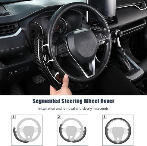 Aimato Customized Steering Wheel Cover for Toyota Camry 2018-2024/RAV4 2019-2025/Corolla 2020-2025/Avalon 2019-2022/Venza 2021-2024 Thin,Anti-Slip,Scratch-Resistant Exclusive Car Accessory for Toyota in Kuwait