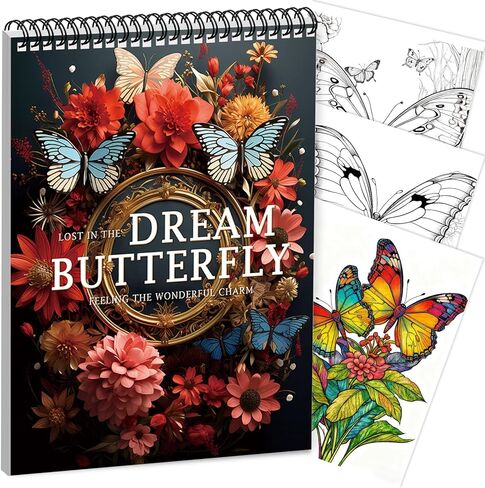 Spiral Bound Relaxation Coloring Book for Women - One Sided Design, Mindfulness Coloring Book for Adults to Relieve Anxiety in Kuwait