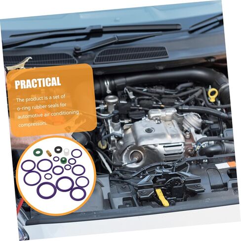 Unomor 4sets Automotive Air Conditioning Rubber Gasket Kit Assorted for Car Repair Seal for Vehicle Systems Includes Necessary Parts in Saudi Arabia