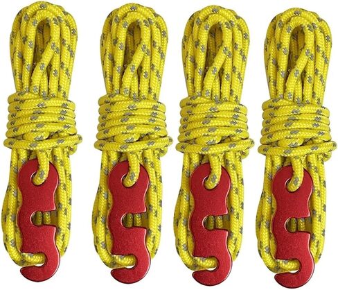 شد حبل الخيمة 10 قطع من النايلون لإبزيم حبل الرياح مع شد الحبل وضبط الحبال المقاومة للرياح طول الإبزيم 3 متر لتثبيت الخيام/المظلات لجعلها ثابتة (ج) in Kuwait