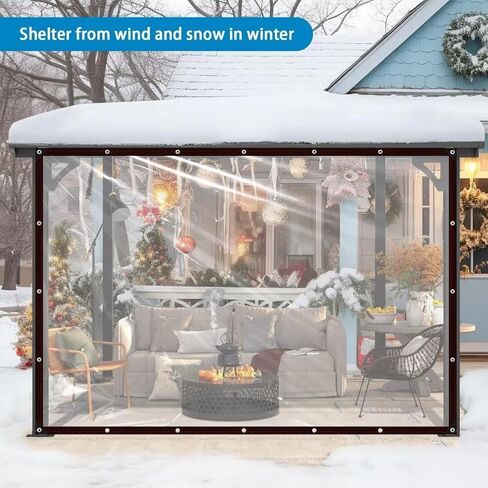 Clear Tarps with Grommets 4x6ft,Heavy Duty Waterproof Tarp Cover,Transparent PVC Vinyl Tarpaulin for Outdoor,Plant,Garden,Chicken Coop,Patio,cat Litter in Saudi Arabia