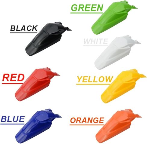 Motorcycle Parts KLX110 Plastic Rear Fender Tail Mudguard Protector Mud Guard Compatible with KLX 110 KX65 Pit Dirt Bike (Color : Green, Size : 1) in Saudi Arabia