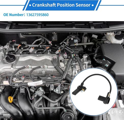 1 قطعة العمود المرفقي مستشعر موضع لسيارات BMW 320i قاعدة 2013-2018 قوي معدن البلاستيك الأسود محرك كرنك CKP الاستشعار in Saudi Arabia